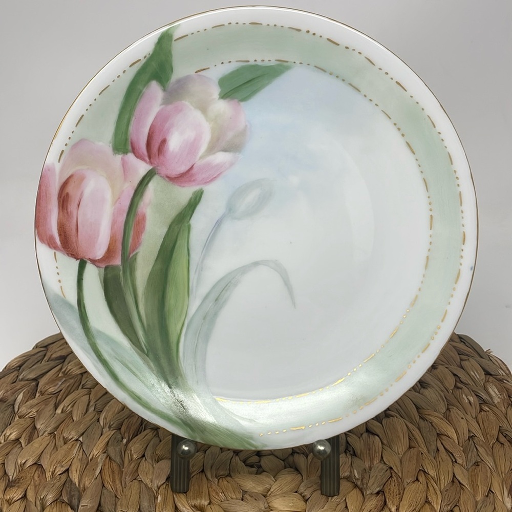 LIMOGES France Tulip Plate 8.5"